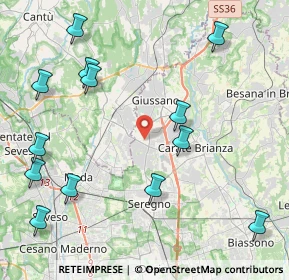 Mappa Via Frencesco Petrarca, 20833 Giussano MB, Italia (5.20615)