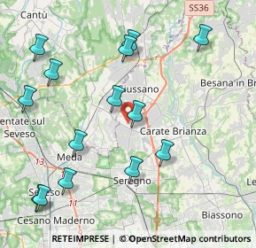 Mappa Via Frencesco Petrarca, 20833 Giussano MB, Italia (4.69214)