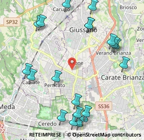 Mappa Via Frencesco Petrarca, 20833 Giussano MB, Italia (2.612)