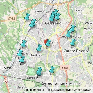 Mappa Via Frencesco Petrarca, 20833 Giussano MB, Italia (2.3245)