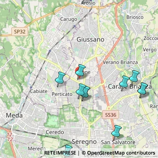 Mappa Via Frencesco Petrarca, 20833 Giussano MB, Italia (2.45417)