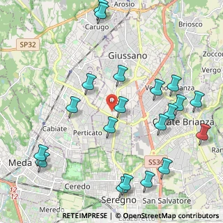 Mappa Via Frencesco Petrarca, 20833 Giussano MB, Italia (2.494)
