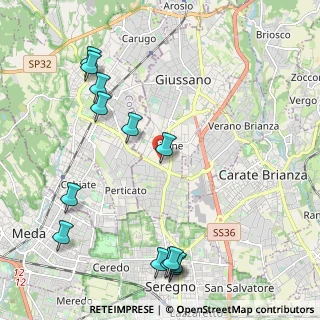 Mappa Via Frencesco Petrarca, 20833 Giussano MB, Italia (2.61231)