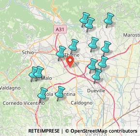 Mappa Via del Rosario, 36016 Thiene VI, Italia (7.28)