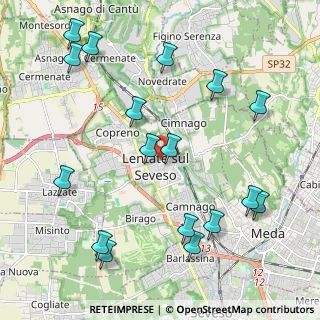 Mappa Via Domenico Aureggi, 20030 Lentate sul Seveso MB, Italia (2.48118)
