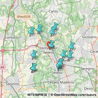 Mappa Via Domenico Aureggi, 20030 Lentate sul Seveso MB, Italia (3.48571)