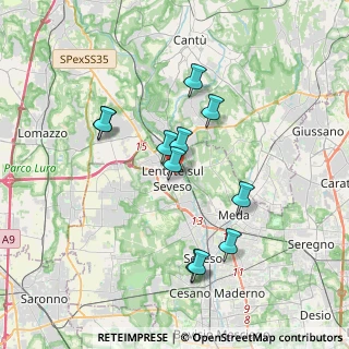 Mappa Via Domenico Aureggi, 20030 Lentate sul Seveso MB, Italia (3.26818)