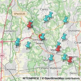Mappa Via Domenico Aureggi, 20030 Lentate sul Seveso MB, Italia (4.54533)