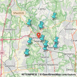 Mappa Via Domenico Aureggi, 20030 Lentate sul Seveso MB, Italia (3.355)