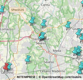 Mappa Via Domenico Aureggi, 20030 Lentate sul Seveso MB, Italia (6.6275)