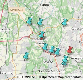 Mappa Via Roma, 20823 Lentate sul Seveso MB, Italia (4.02091)