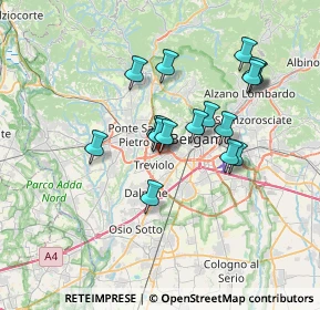 Mappa Via Generale C.A. Dalla Chiesa 13 Building, 24048 Treviolo BG, Italia (5.74529)