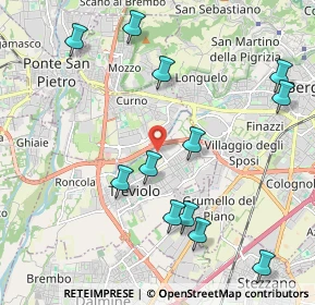 Mappa Via Generale C.A. Dalla Chiesa 13 Building, 24048 Treviolo BG, Italia (2.30667)