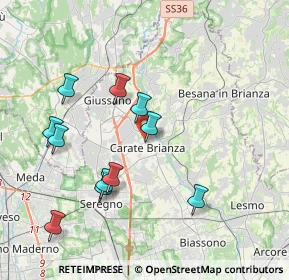 Mappa Via Rezzonico, 20841 Carate Brianza MB, Italia (3.86091)