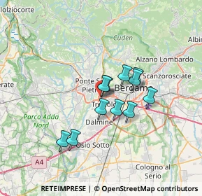 Mappa Via Privata Battista Rota, 24035 Curno BG, Italia (4.86727)