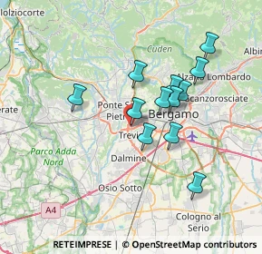 Mappa Via Privata Battista Rota, 24035 Curno BG, Italia (5.9325)