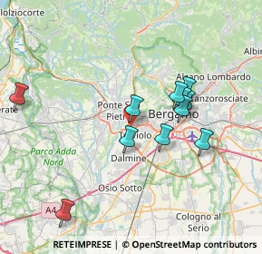 Mappa Via Privata Battista Rota, 24035 Curno BG, Italia (6.77364)