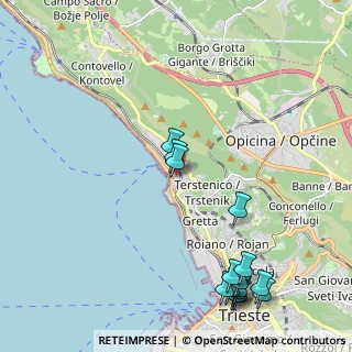 Mappa Via del Cerreto, 34136 Trieste TS, Italia (2.692)