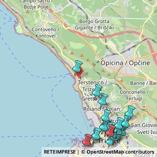 Mappa Via del Cerreto, 34136 Trieste TS, Italia (3.343)