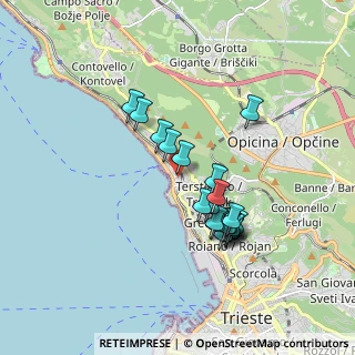 Mappa Via del Cerreto, 34136 Trieste TS, Italia (1.531)