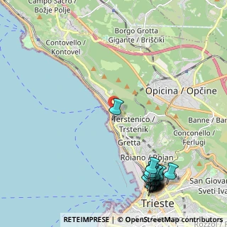 Mappa Via del Cerreto, 34136 Trieste TS, Italia (3.0325)