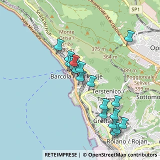 Mappa Via del Cerreto, 34136 Trieste TS, Italia (0.8735)