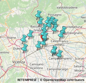 Mappa Via Giud. Alessandrini, 36056 Tezze sul Brenta VI, Italia (10.5695)