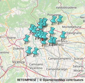 Mappa Via Giud. Alessandrini, 36056 Tezze sul Brenta VI, Italia (8.7685)