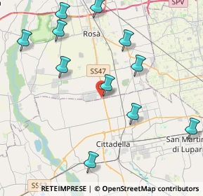 Mappa Via Giud. Alessandrini, 36056 Tezze sul Brenta VI, Italia (5.54714)