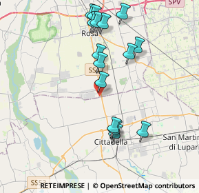 Mappa Via Giud. Alessandrini, 36056 Tezze sul Brenta VI, Italia (3.88467)