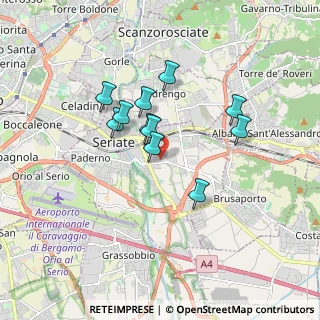 Mappa Via Antonio Meucci, 24068 Seriate BG, Italia (1.36273)