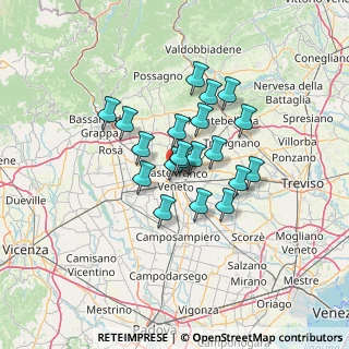 Mappa Via Leonardo Da Vinci, 31030 Castelfranco Veneto TV, Italia (9.5475)
