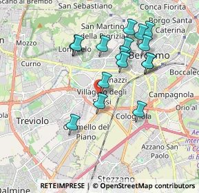 Mappa Via Francesco Azzanelli, 24127 Bergamo BG, Italia (1.7225)