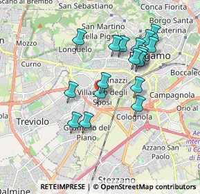 Mappa Via Francesco Azzanelli, 24127 Bergamo BG, Italia (1.64278)