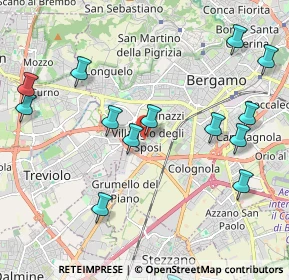 Mappa Via Francesco Azzanelli, 24127 Bergamo BG, Italia (2.73875)