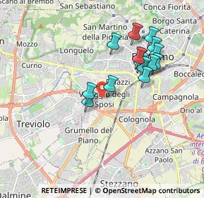 Mappa Via Francesco Azzanelli, 24127 Bergamo BG, Italia (1.672)