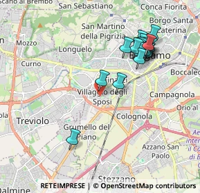 Mappa Via Francesco Azzanelli, 24127 Bergamo BG, Italia (1.964)