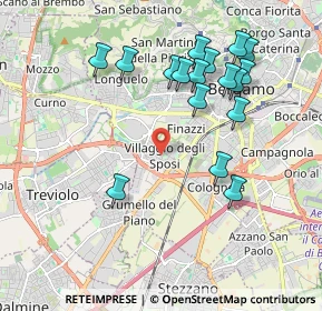 Mappa Via Francesco Azzanelli, 24127 Bergamo BG, Italia (1.98941)