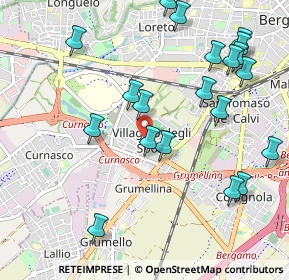 Mappa Via Francesco Azzanelli, 24127 Bergamo BG, Italia (1.1705)