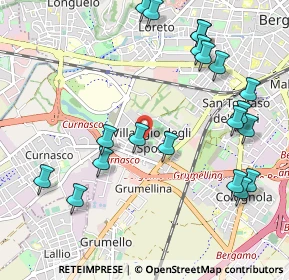 Mappa Via Francesco Azzanelli, 24127 Bergamo BG, Italia (1.1985)