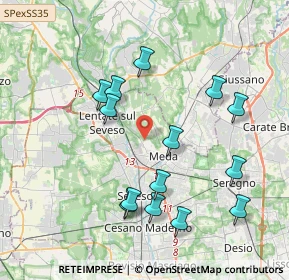 Mappa Via Cesare Beccaria, 20821 Meda MB, Italia (3.95071)