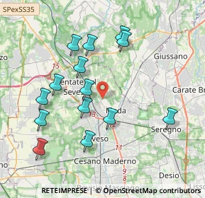 Mappa Via Cesare Beccaria, 20821 Meda MB, Italia (3.86357)