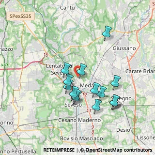Mappa Via Cesare Beccaria, 20821 Meda MB, Italia (3.36467)