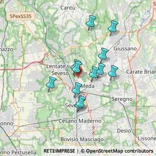 Mappa Via Cesare Beccaria, 20821 Meda MB, Italia (2.96167)