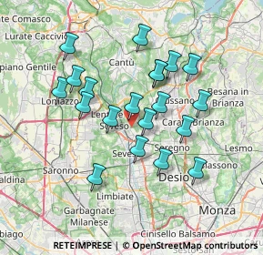 Mappa Via Cesare Beccaria, 20821 Meda MB, Italia (6.3545)