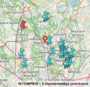 Mappa Via Cesare Beccaria, 20821 Meda MB, Italia (8.09176)