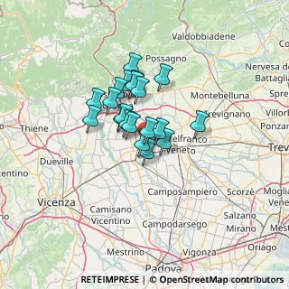 Mappa Str. degli Alberi, 35015 Galliera Veneta PD, Italia (8.709)