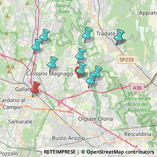 Mappa Via Monte Rosa, 21054 Fagnano Olona VA, Italia (3.56545)