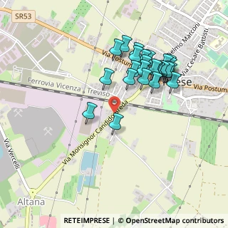 Mappa Via Mons. C. Breda, 31038 Paese TV, Italia (0.44269)