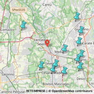 Mappa Via Monte Santo, 20823 Lentate sul Seveso MB, Italia (5.555)